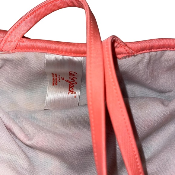 Cat & Jack One Piece Swimsuit Toddler Size 3T Ruffled Detail Multi Colored Check - Picture 3 of 4